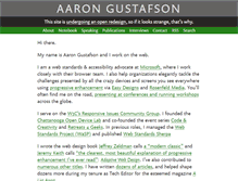 Tablet Screenshot of aaron-gustafson.com